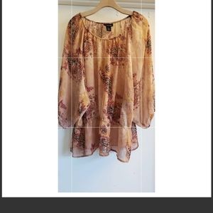 Lane Bryant sheer tunic style drop waist